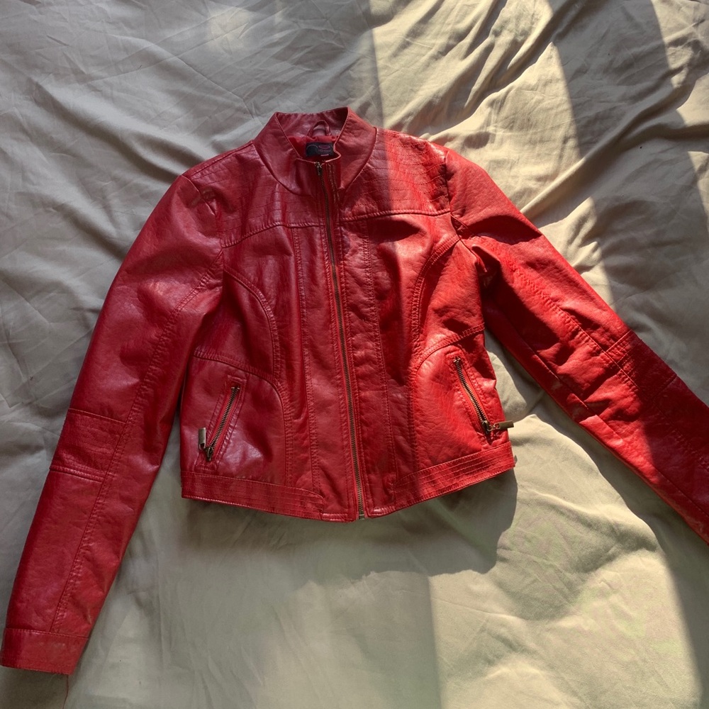 Red Leather Jacket - Picture 2 of 2